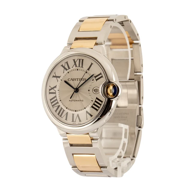 Cartier Ballon Bleu 42 Ref W69009Z3 Steel & Yellow Gold kol saati