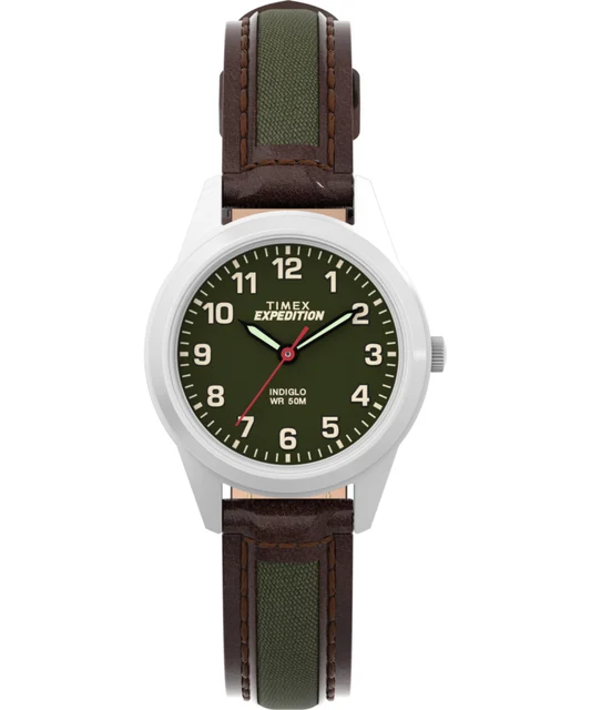 Timex Expedition Field Mini 26mm Leather Strap Watch TW4B12000JT kol saati