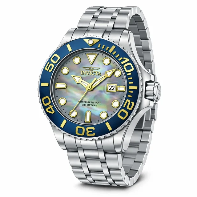 Invicta Grand Diver Watch w/ Mother of Pearl Dial - 52mm, Steel (ZG-49157) kol saati