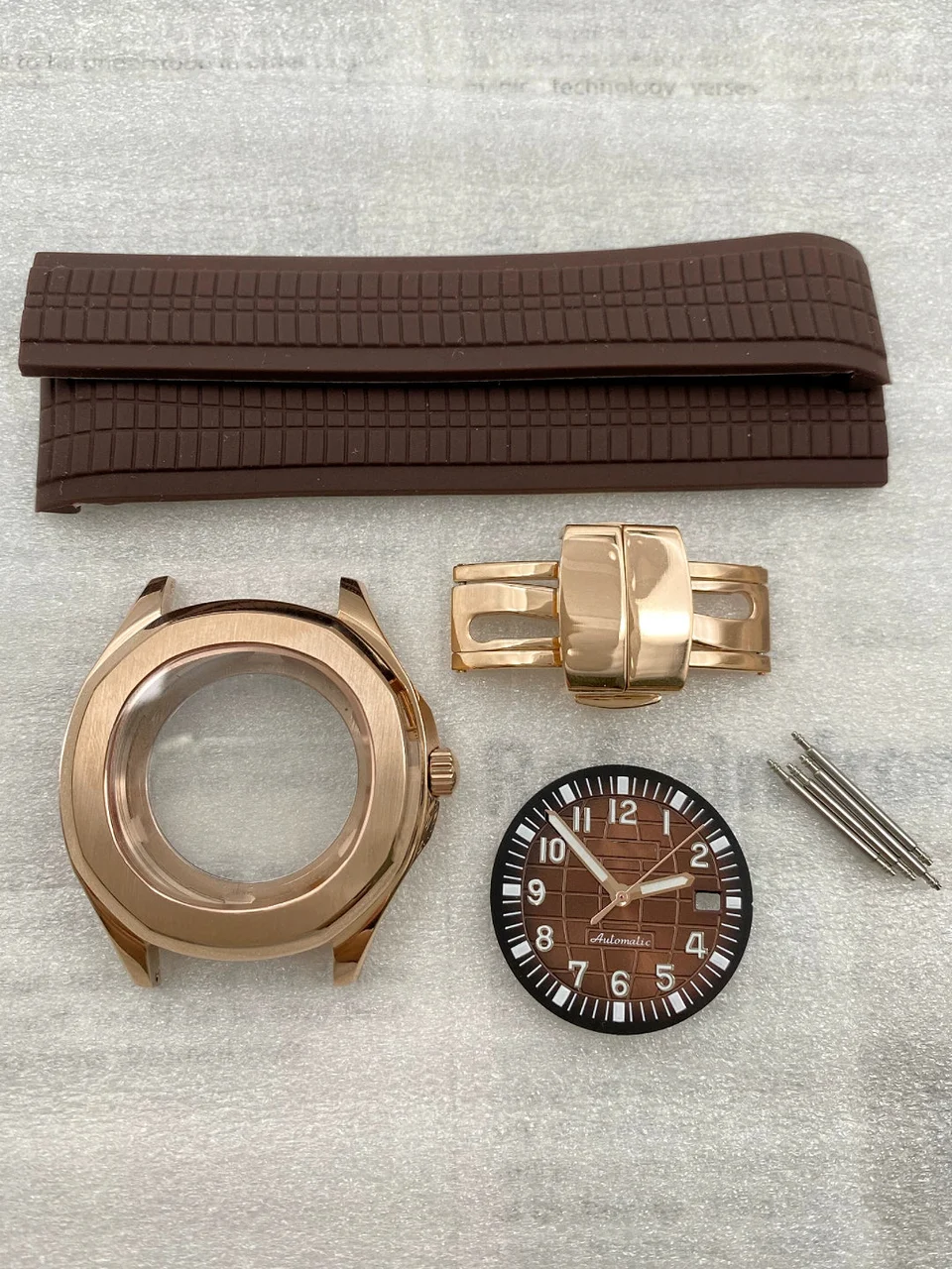 Tandorio Aquanaut Watch Case Set with 32mm dial hands sapphire glass 10ATM 6005210550736 42 mm kol saati