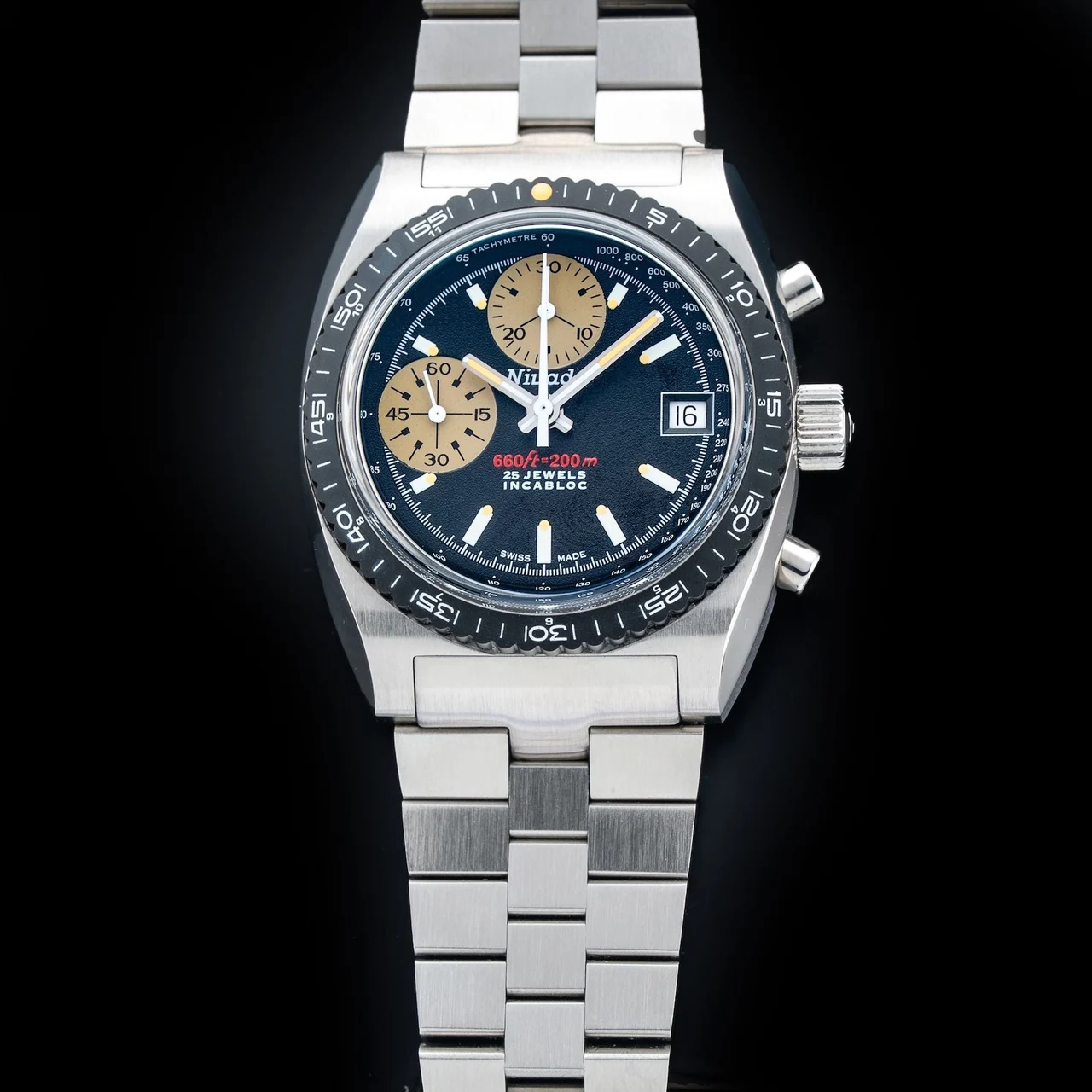 Nivada Grenchen Chronosport Cream Luminova Automatic 38mm 210009N35185 38 mm kol saati