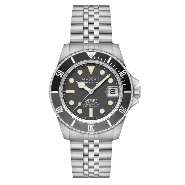 Duxot Atlantica Automatic Dive Watch with Charcoal Grey Dial #DX-2057-55 kol saati
