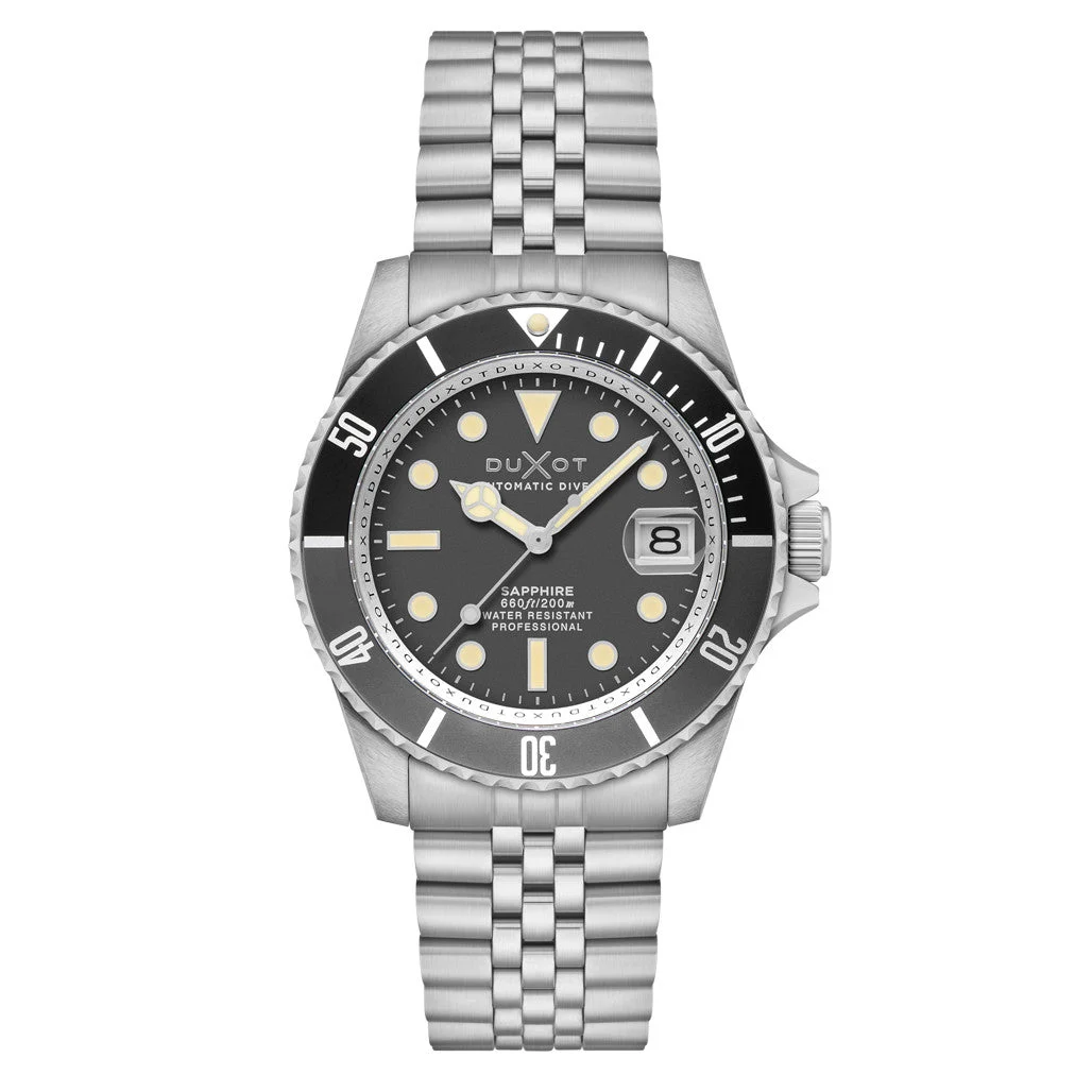 Duxot Atlantica Automatic Dive Watch with Charcoal Grey Dial #DX-2057-55 kol saati