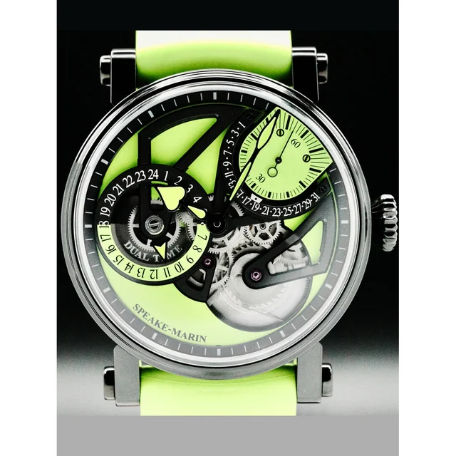 Speake-Marin Speake Marin Dual Time Lime 38mm Limited Edition 413816390 NAP2100000314879 k