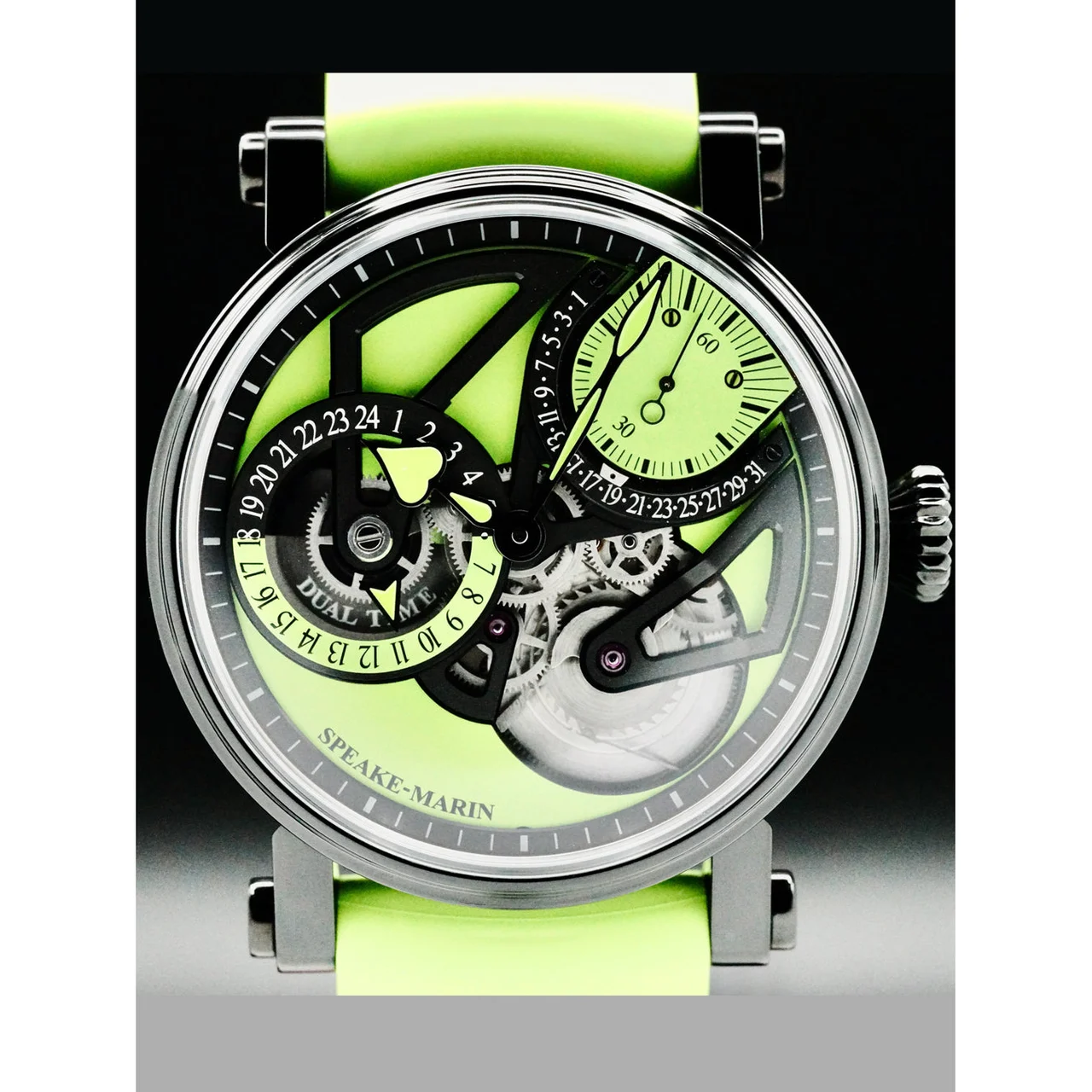 Speake-Marin Speake Marin Dual Time Lime 38mm Limited Edition 413816390 NAP2100000314879 38 mm kol saati