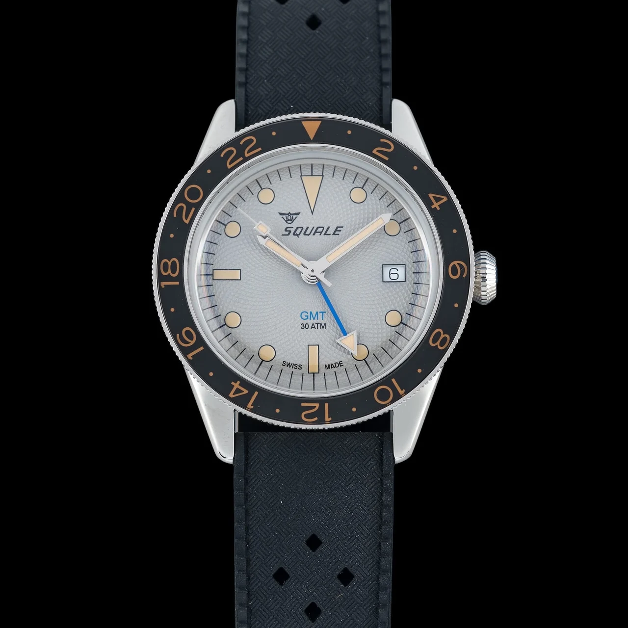 Squale GMT "Sharkbelly" Grey Guilloché U.S. Exclusive SUB-39ERG.HT NAP210009N34308 kol saati