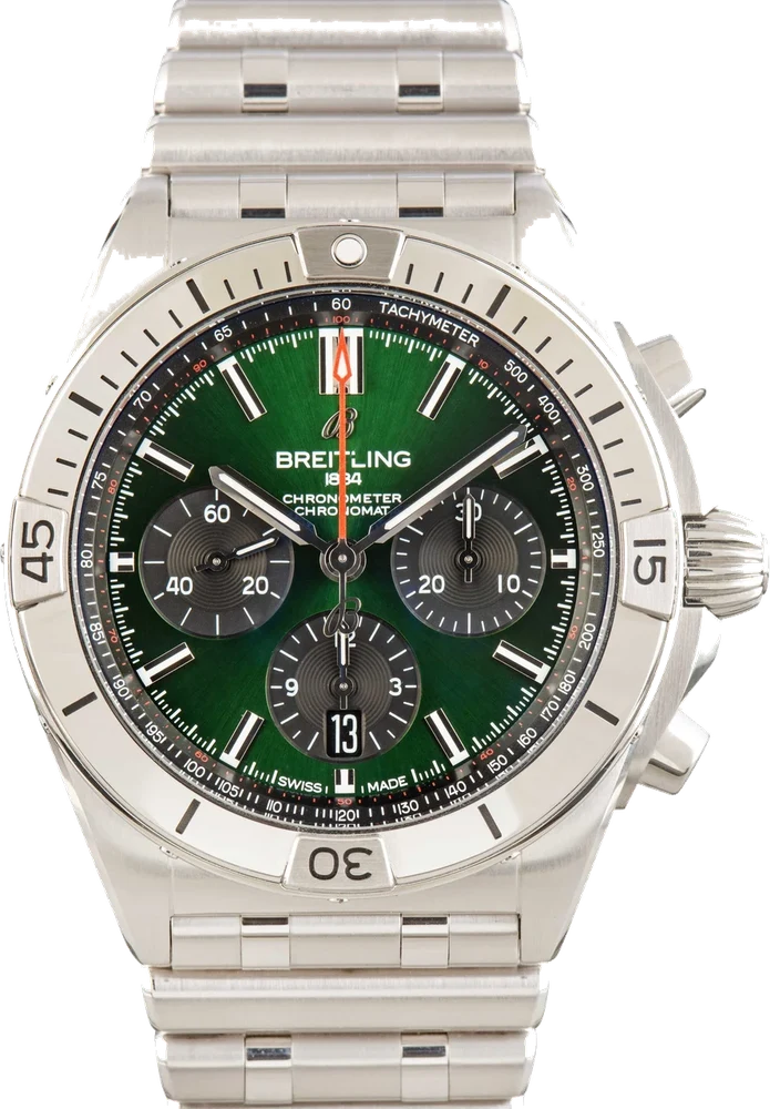 Breitling Chronomat B01 42 Green Dial AB01343A1L1A1 42 mm kol saati