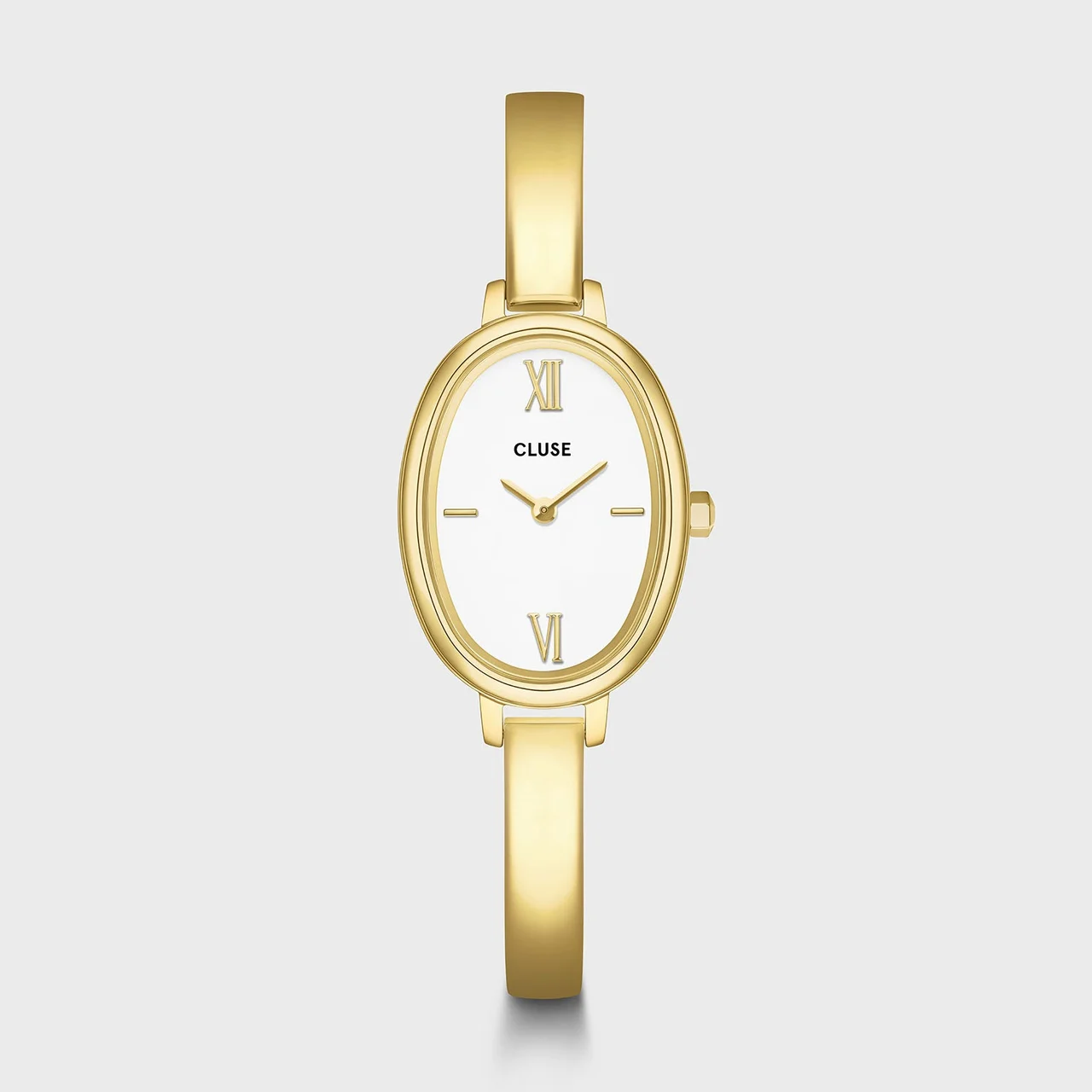 CLUSE L'Ovale Watch Steel, White, Gold Colour CW16101 kol saati