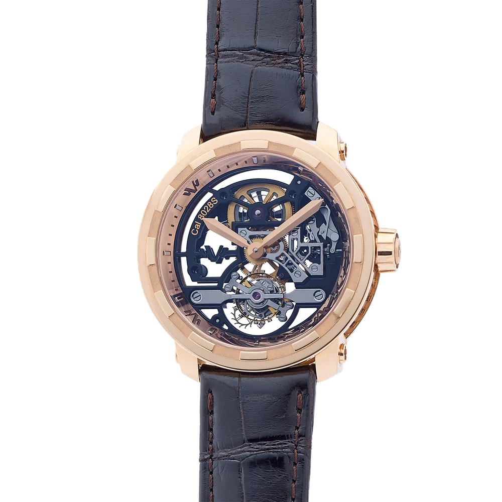 Dewitt DEWITT, REF. T8.TH.008A, TWENTY-8-EIGHT, SKELETON TOURBILLON, LIMITED 16/99, 18K PINK GOLD kol saati