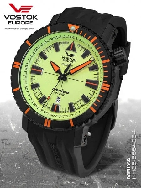 Vostok Europe Vostok-Europe Mriya Automatic 200 Meter Dive Watch with SuperLuminova Dial #