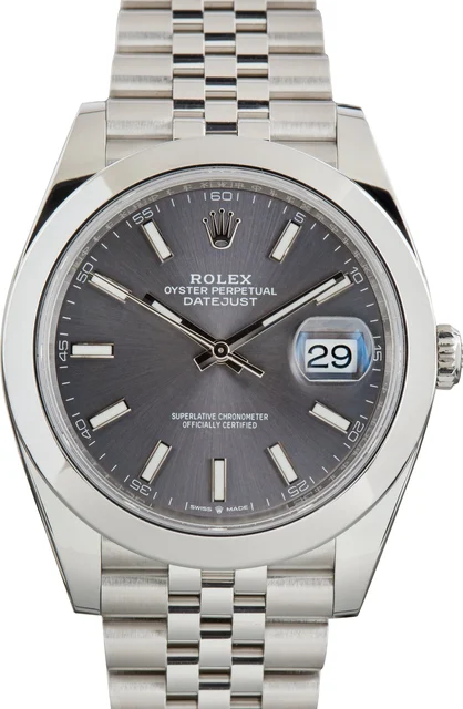 Rolex Datejust 41 Ref 126300 Rhodium Dial 126300RSO kol saati