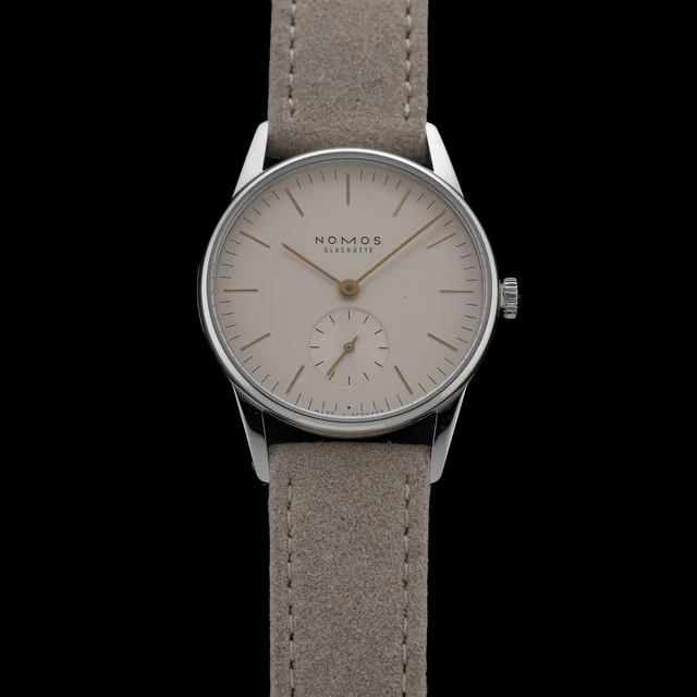 NOMOS Glashütte Orion Rose Sapphire Crystal 210009N40560 kol saati
