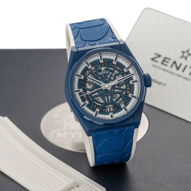 Zenith ZENITH, REF. 49.9004, DEFY CLASSIC MYKONOS, No. 09/25, BLUE CERAMIC kol saati