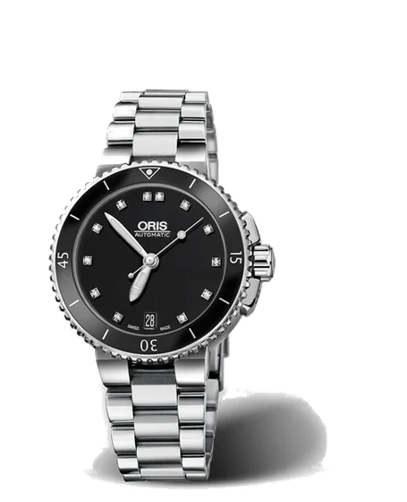 Oris Aquis Date Diamonds 01 733 7652 4194-07 8 18 01P kol saati