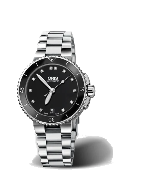 Oris Aquis Date Diamonds 01 733 7652 4194-07 8 18 01P 36 mm kol saati
