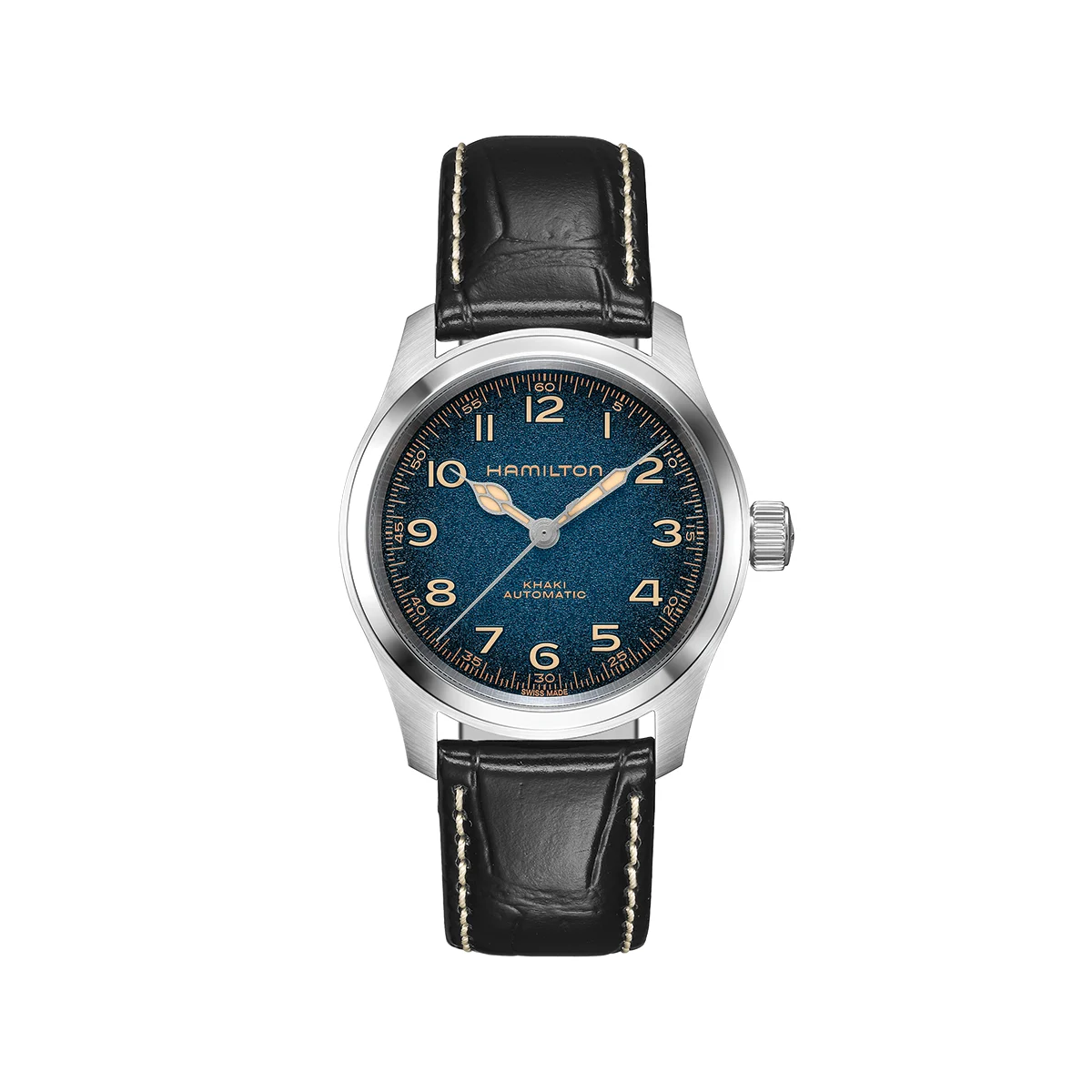 Hamilton Khaki Field Murph 38mm - Blue on Leather Strap H70405740 38 mm kol saati