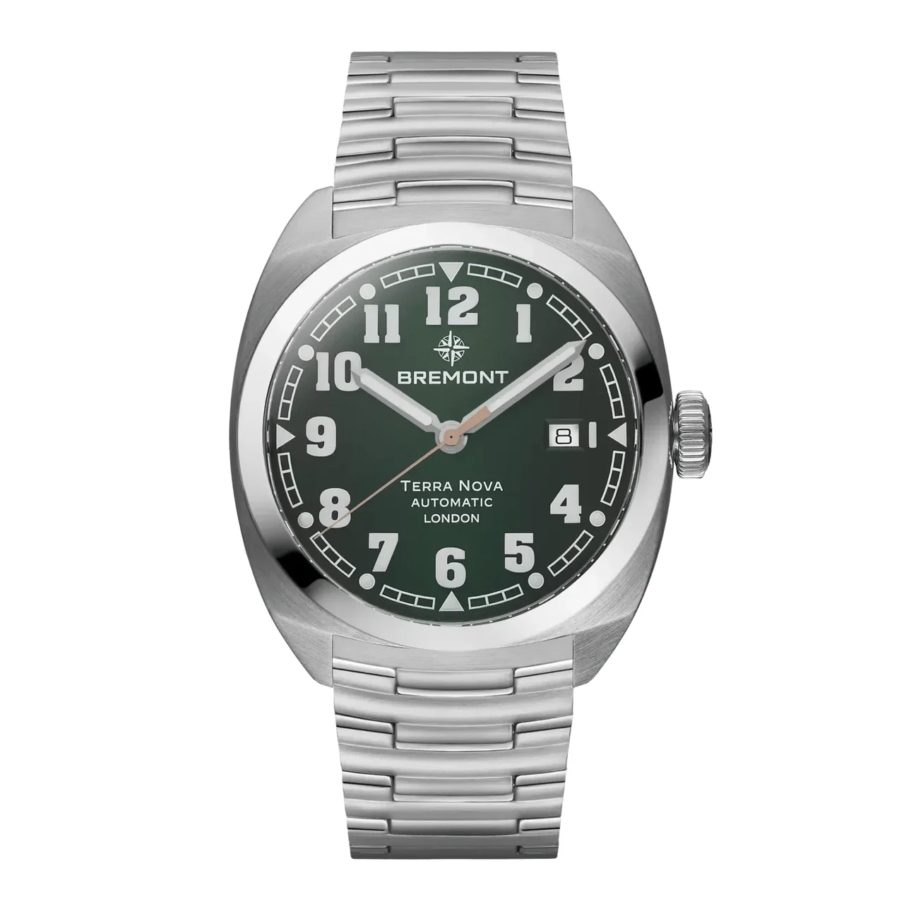 Bremont Terra Nova TN40-DT-SS-GN-B 41 mm kol saati