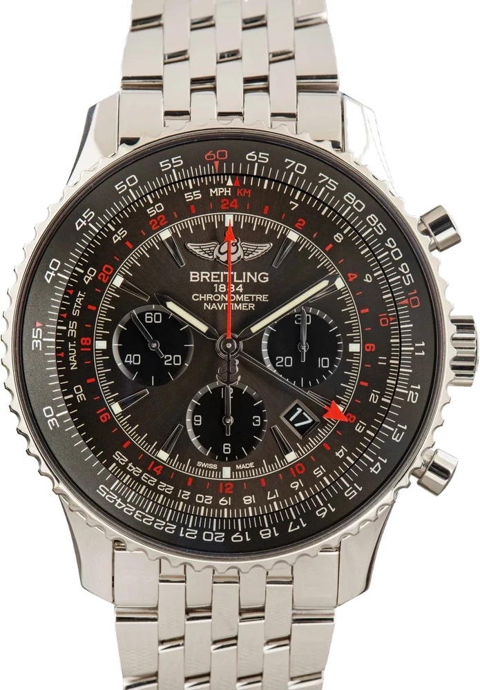 Breitling Navitimer GMT Stainless Steel AB04413AF573 15.7 mm kol saati