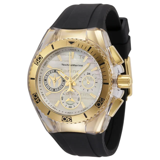 Technomarine Cruise California Watch w/ Mother of Pearl Dial - 40.57mm, Black (TM-120029)