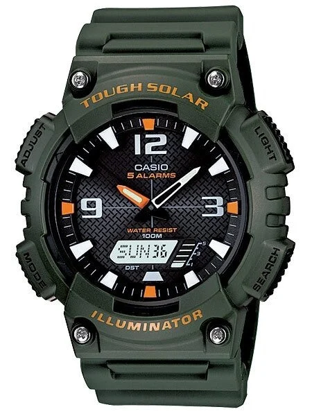 Casio Tough Solar-Light Powered World Time Chronograph Alarm #AQ-S810W-3AV kol saati
