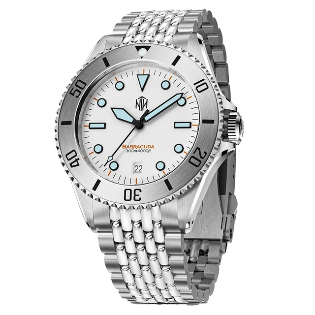 NTH Polar White Hi-Beat Automatic Dive Watch with Date #WW- -BPWDB WW-NTH-BPWDB kol saati
