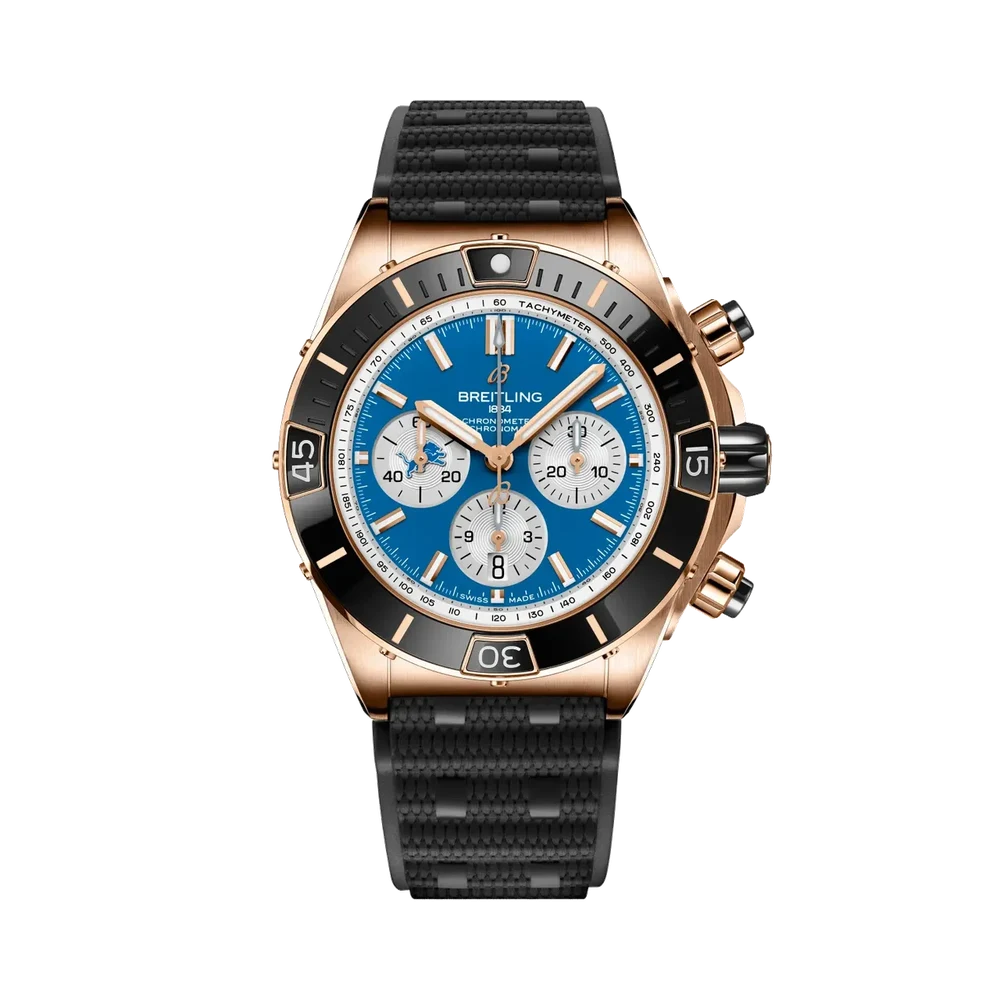 Breitling Super Chronomat B01 Chronograph 44 NFL Detroit Lions Edition RB01366A1C2S1 44 mm kol saati