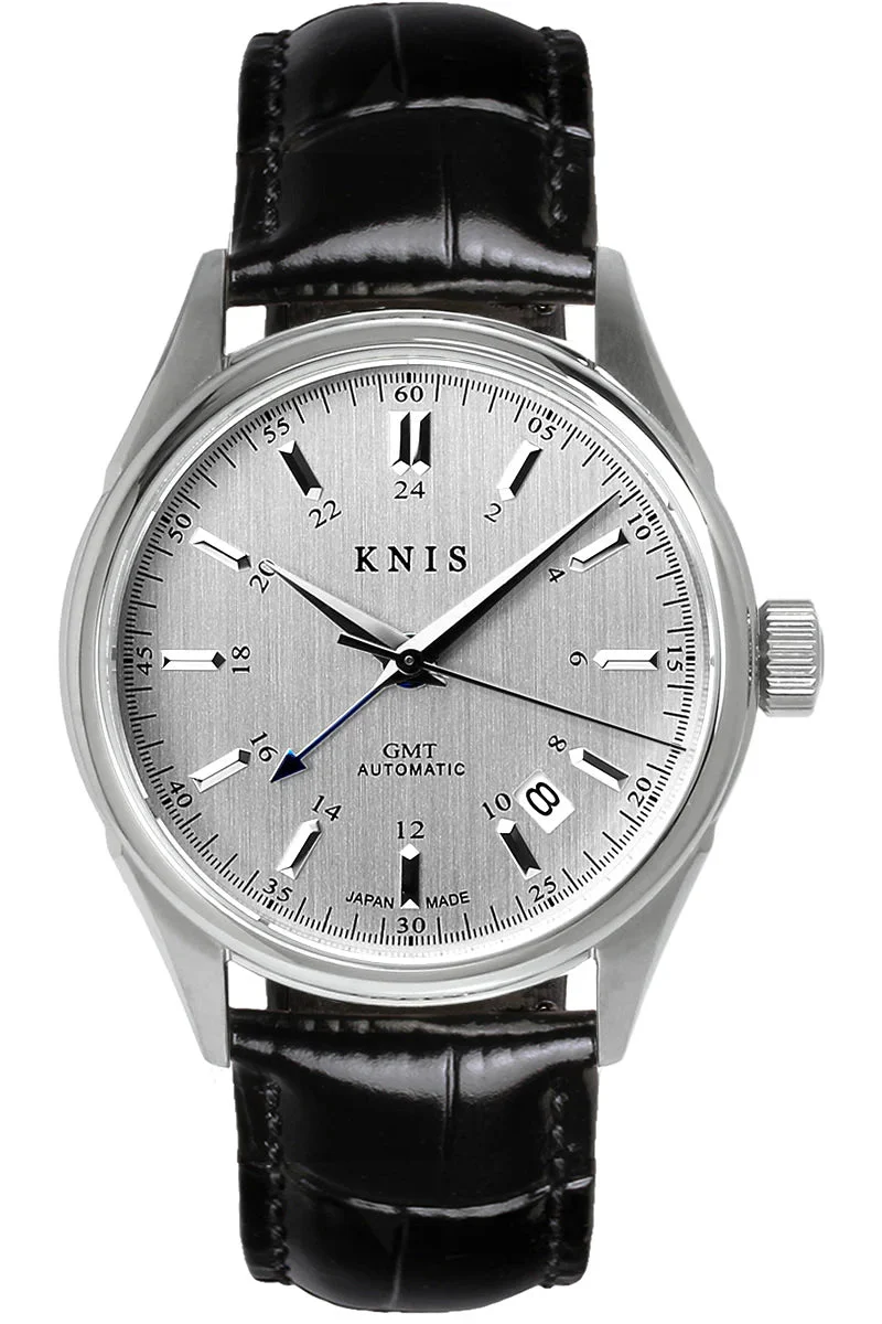 KNIS Classic GMT KN008-SVBKLE 38 mm kol saati
