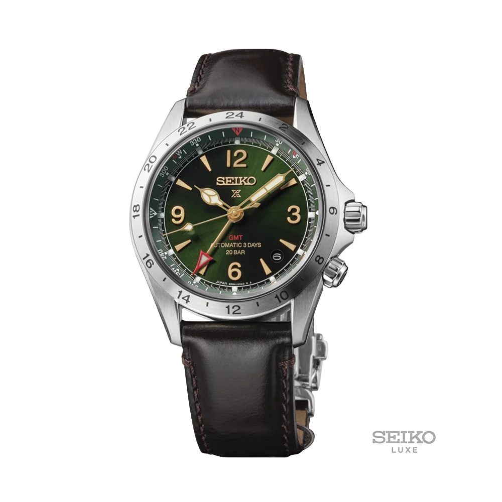 Seiko Prospex Land 39.5mm - Green on Leather Strap HBC007 39.5 mm kol saati