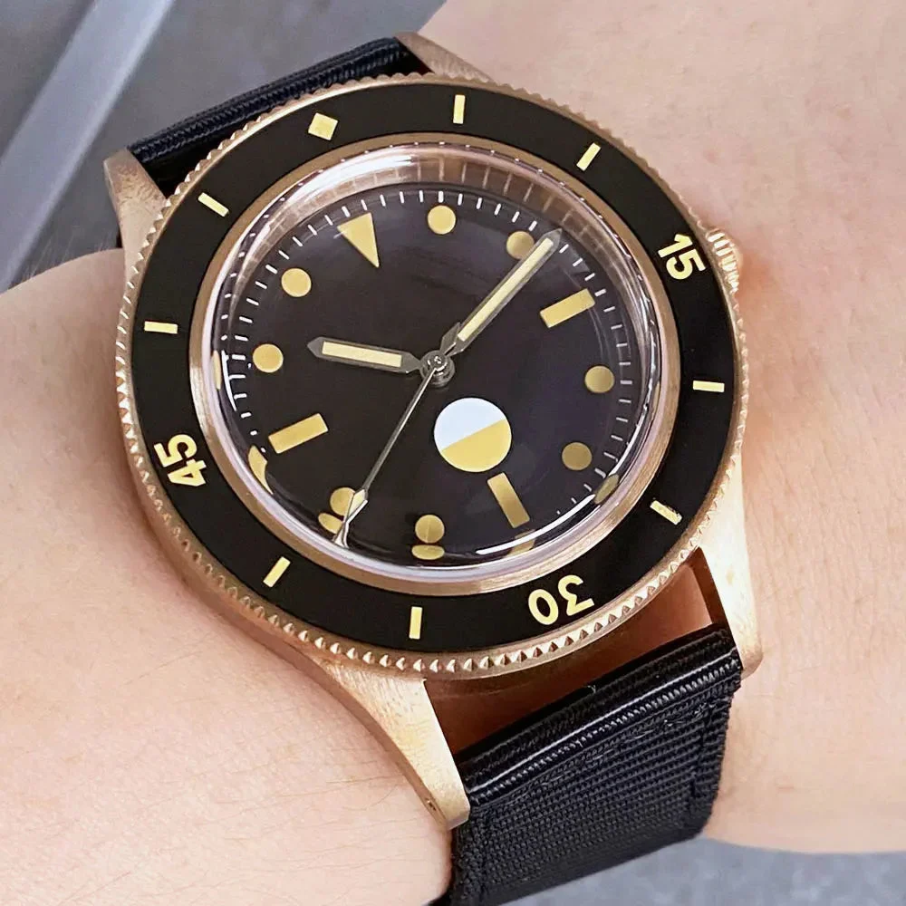 Tandorio MIYOTA 8215 Real Bronze Fifty FATHOMS Diver TD234M Dome Sapphire 20ATM PT5000 NH35 12000058460319560 40 mm kol saati