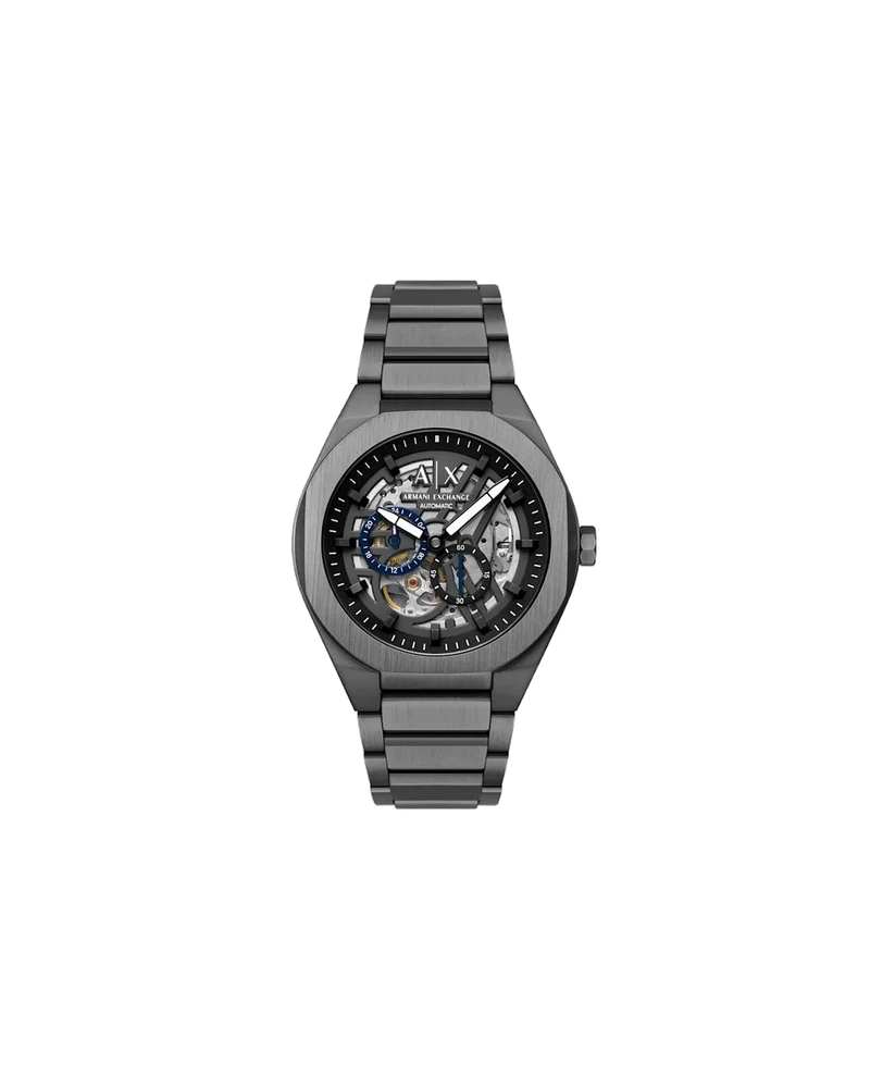 Armani Exchange Sync Automatic Gunmetal Stainless Steel Watch AX4195 44 mm kol saati