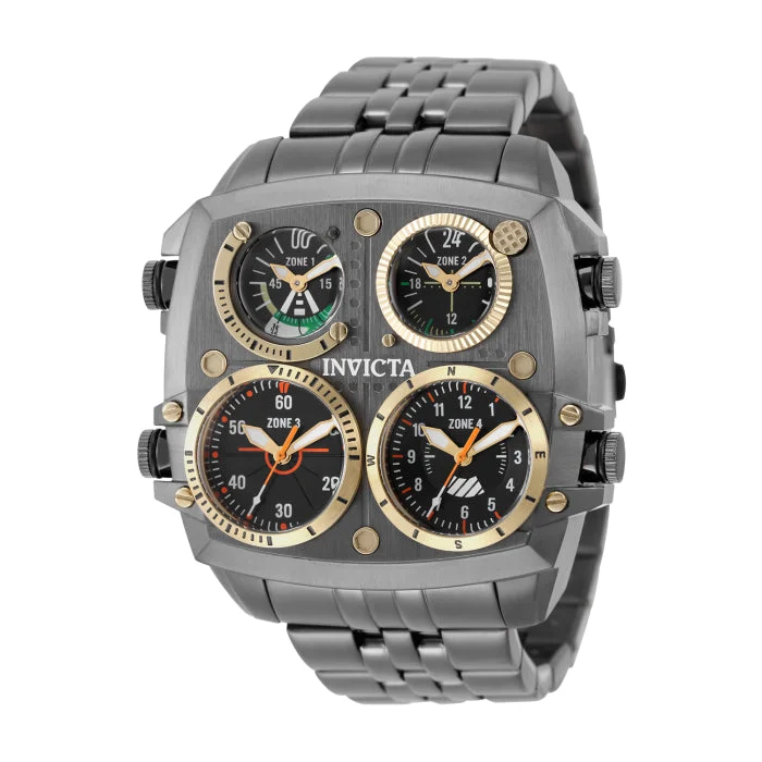 Invicta Aviator Zulu Time Watch - 50mm. Gunmetal (50661) 50 mm kol saati