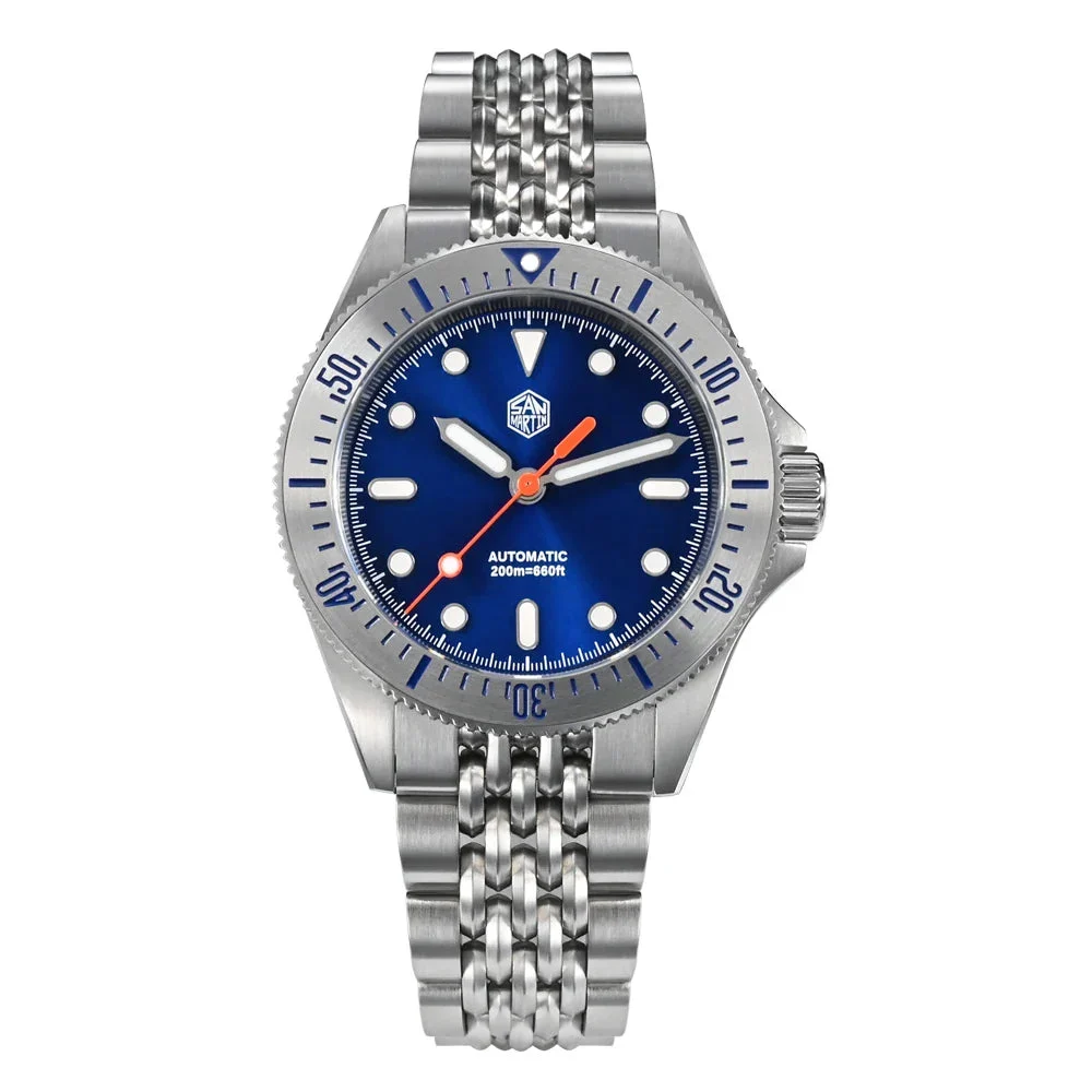 San Martin 59265348-enamel-blue-china 39 mm kol saati
