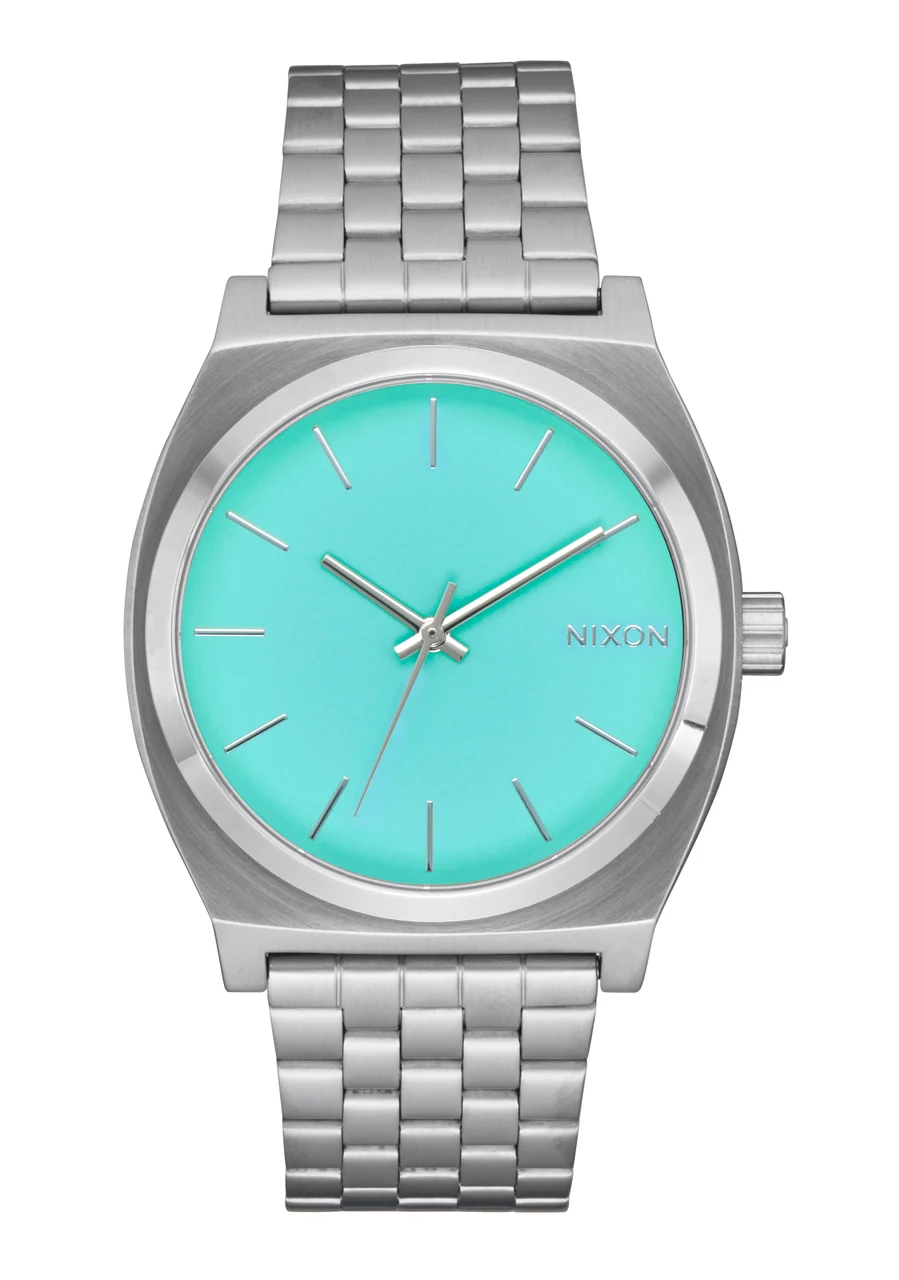 Nixon US Time Teller - Silver / Turquoise A045-2084-00 37 mm kol saati