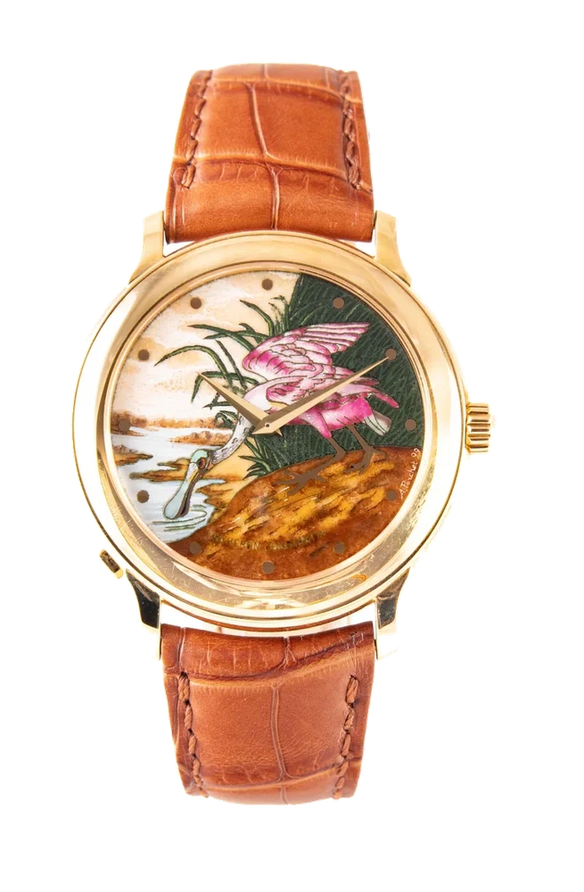 Vacheron Constantin VACHERON CONSTANTIN, REF. 43060/2, "AUDUBON - BIRDS OF AMERICA", ENAMEL DIAL AND 18K YELLOW GOLD kol saati