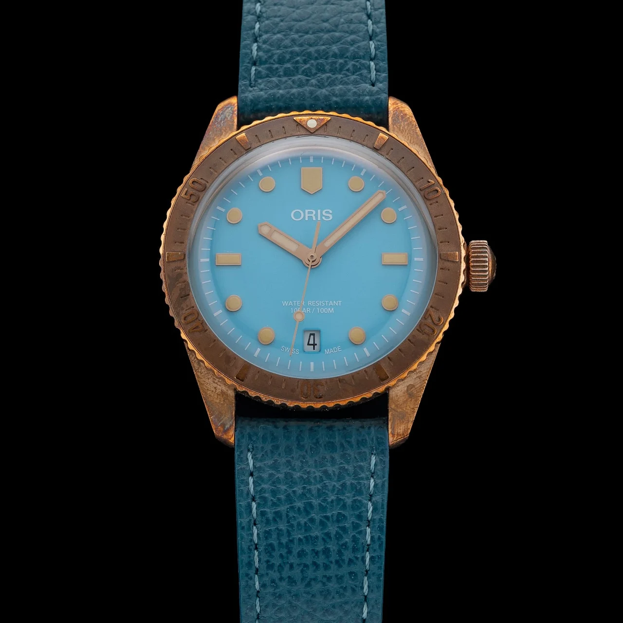 Oris Divers Sixty Five Cotton Candy Sky Blue 01 733 7771 3155 210009N41302 38 mm kol saati