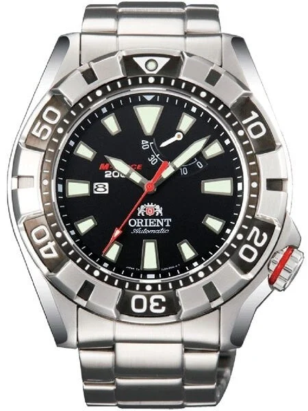 Orient M-Force Automatic Black Dive Watch with Power Reserve Meter #SEL03001B 46 mm kol saati