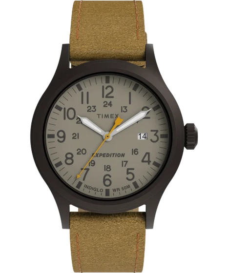 Timex Expedition Scout 40mm Leather Strap Watch TW4B34000 kol saati