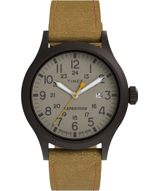 Timex Expedition Scout 40mm Leather Strap Watch TW4B340009J kol saati