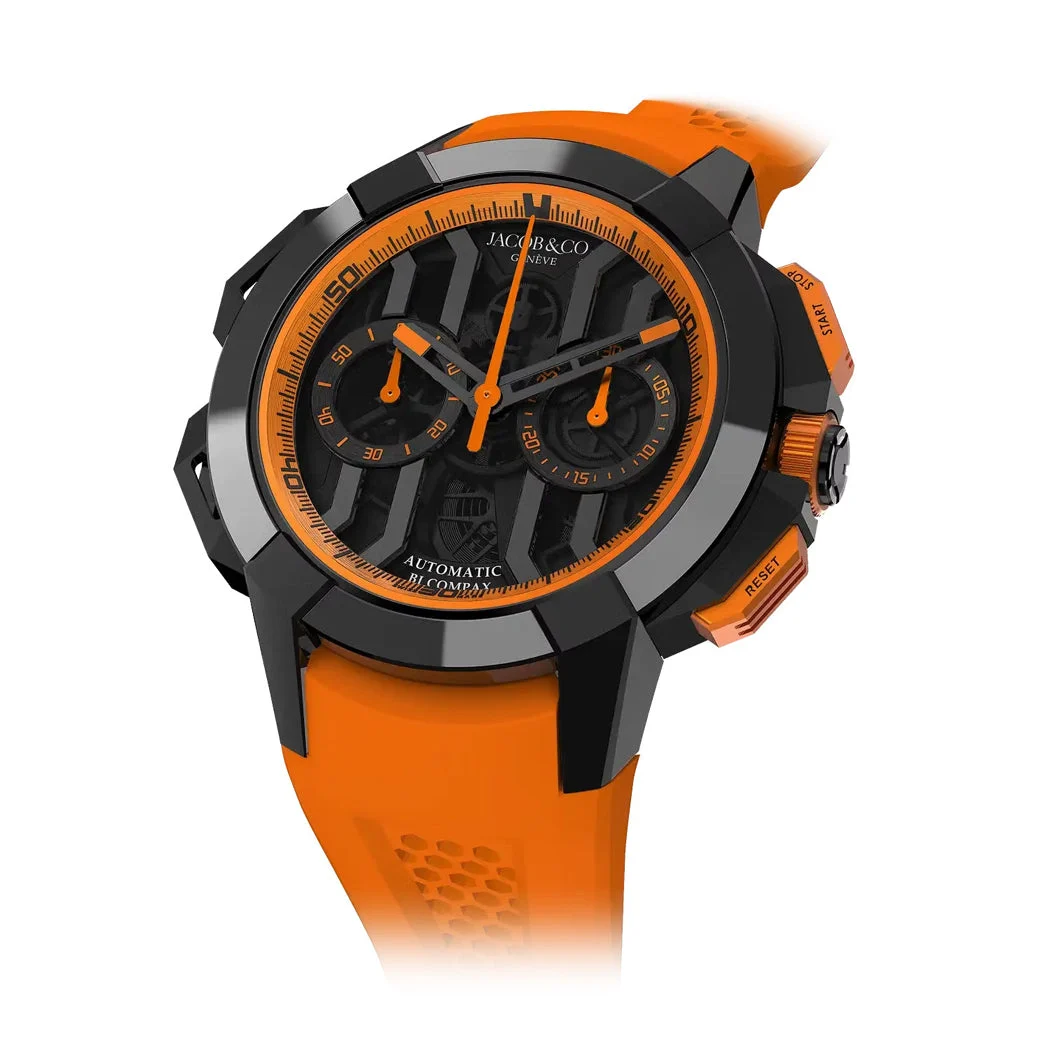 Jacob & Co. Jacob & Co. Epic X Chronograph Titanium Orange EC430.21.AB.AA.A 44 mm kol saati