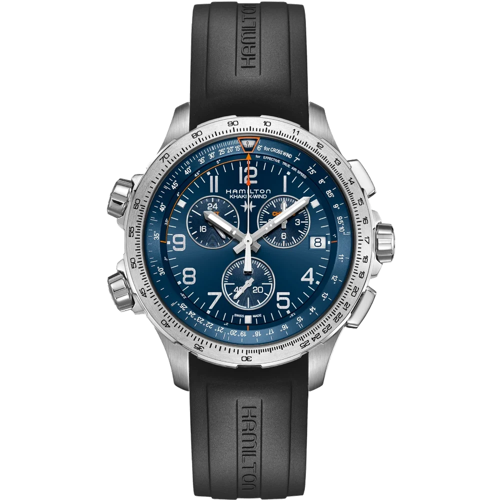 Hamilton Khaki Aviation X-Wind GMT Chrono Quartz H77922341 46 mm kol saati