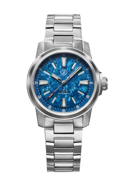 Zelos Aurora Field 38mm Ti 'Crystallised Ti' Limited Edition kol saati