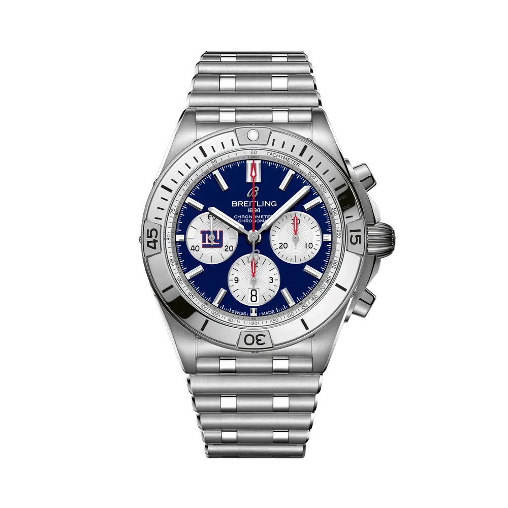 Breitling Chronomat B01 42 NFL New York Giants Edition AB01342B1CAA1 42 mm kol saati