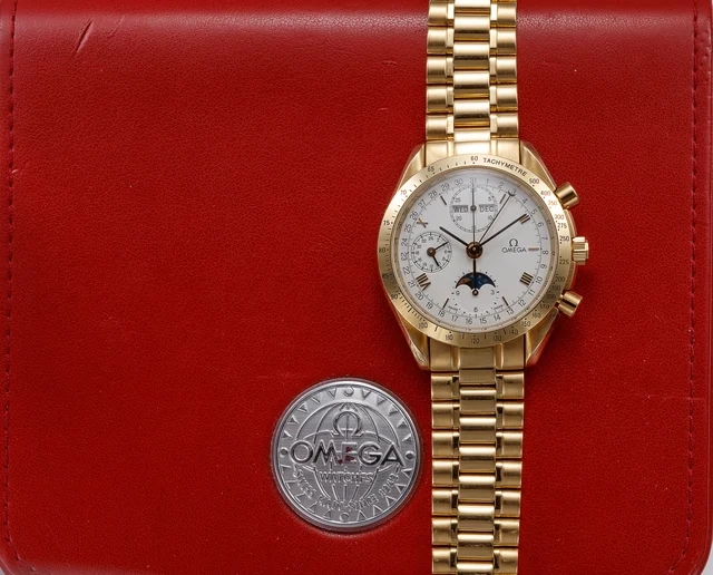 OMEGA OMEGA REF. 375.0044, "MAISON FONDEE EN 1848",18K YELLOW GOLD, CHRONOGRAPH kol saati