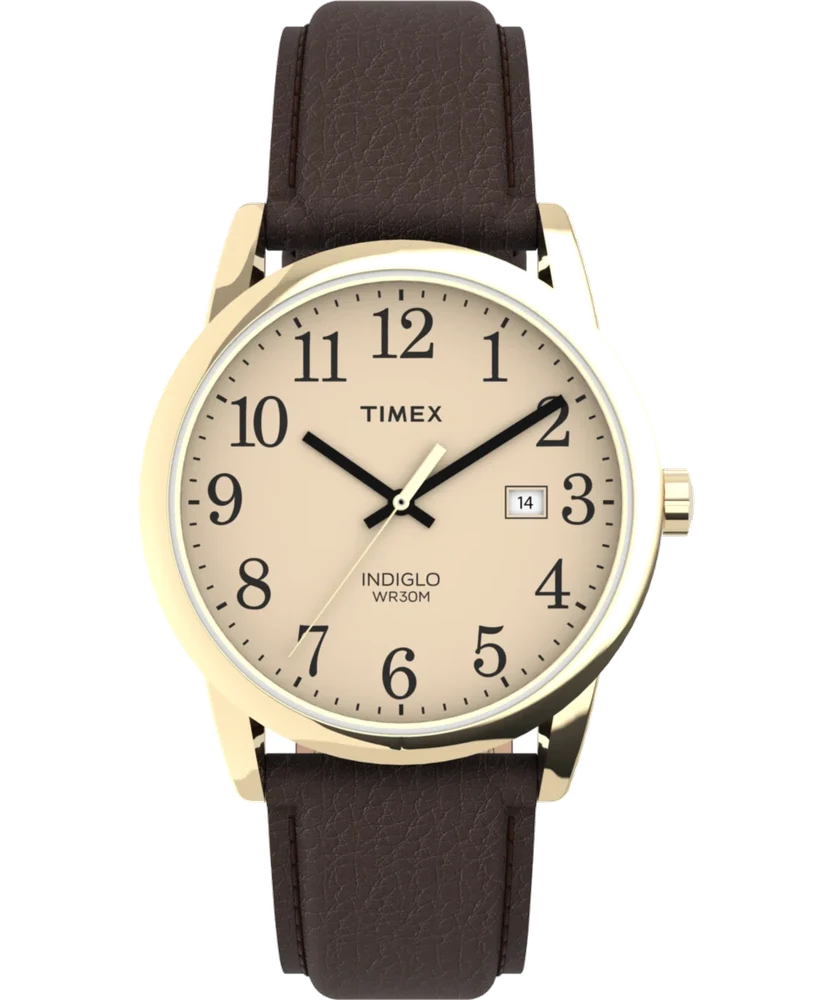 Timex Easy Reader 38mm Leather Strap Watch TW2P75800 38 mm kol saati