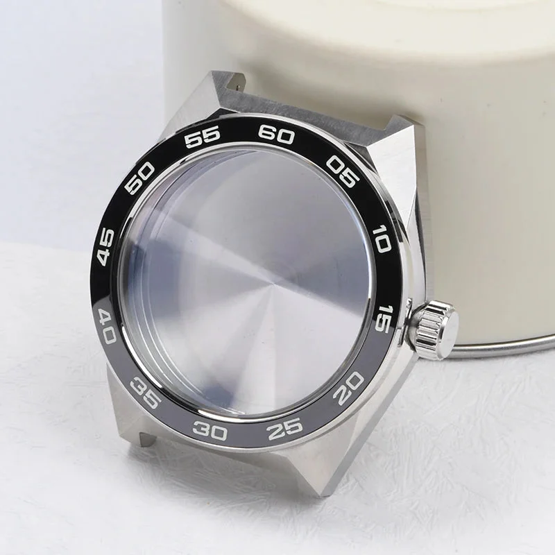 Tandorio Premium GS Tokyo Lion Watch case 3 O'clock steel 43mm C3 Lume Dive watch case Sapphire glass fits for NH35/NH36 Automatic Movement Watch mod 12000049653083753 43 mm kol saati