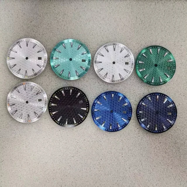 Tandorio dial green luminous strip nail for NH35/364R/7S movement 5691521242305 kol saati