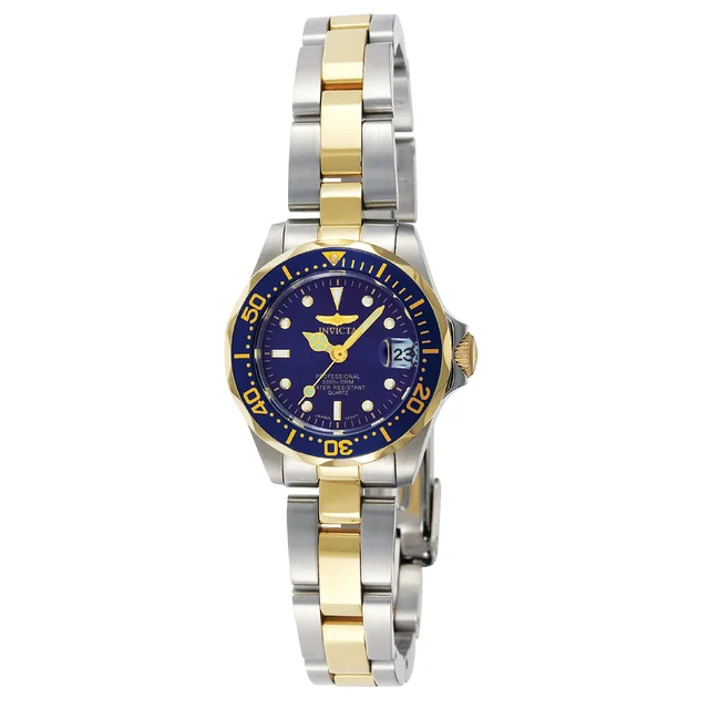 Invicta Pro Diver Auredrift Watch - 24.5mm. Steel. Gold (8942) kol saati
