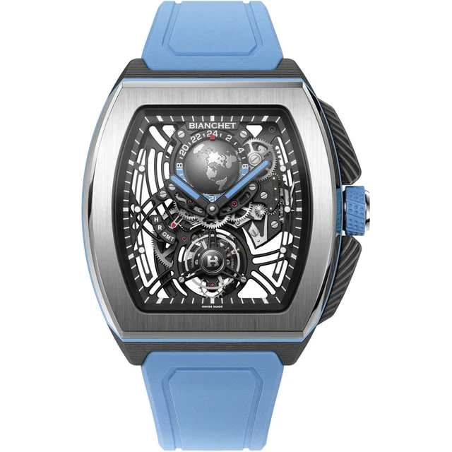Bianchet Flying Tourbillon Sport GMT B 1.618 Hybrid Sky Blue HBSBFTSG4 kol saati