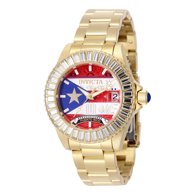 Invicta Pro Diver Puerto Rico Edition Watch - 38mm. Gold (49615) kol saati