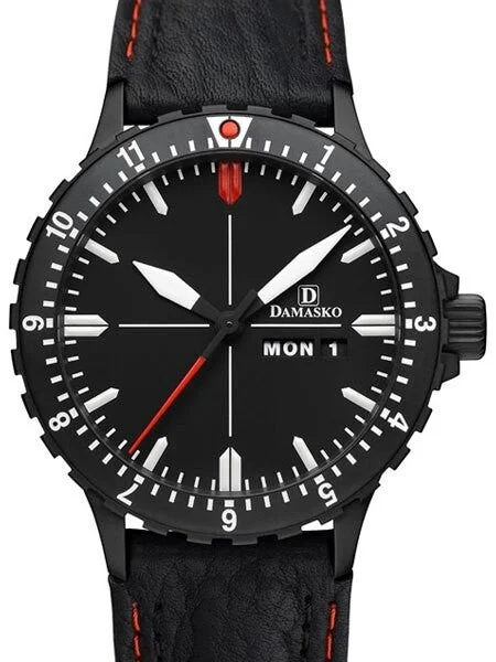 Damasko Swiss ETA Automatic with a Rotating 12-Hour Bezel and Stainless Steel Case #DA44BK DA44BK-12 42 mm kol saati